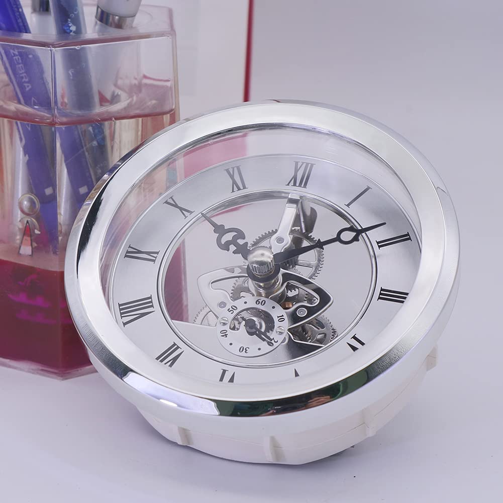 JAWSEU Inserto per Orologio, Orologio al Quarzo Tondo retrò con Movimento al Quarzo, Accessori per Orologi Rotondi per Aula Home Office Decorazione Fai-da-Te Diametro 70 mm