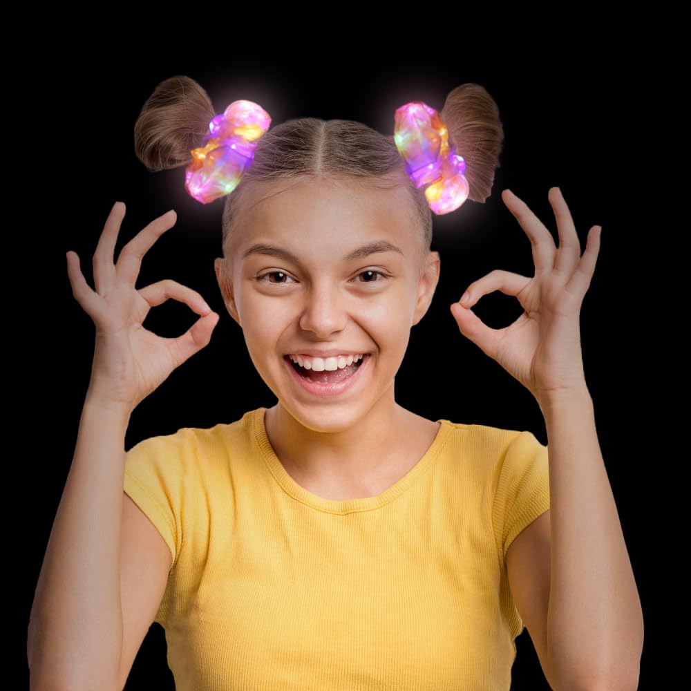 Amazon.com : 20PCS LED Scrunchies, Light up Hair Scrunchy 