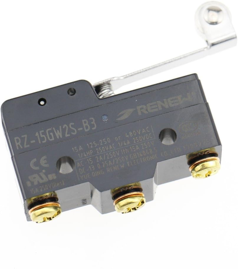 Microinterruttore Z-15GW2S-B Con Leva A Rullo - 15A, 3 Terminali A Vite, Acciaio Inox - Foto 13