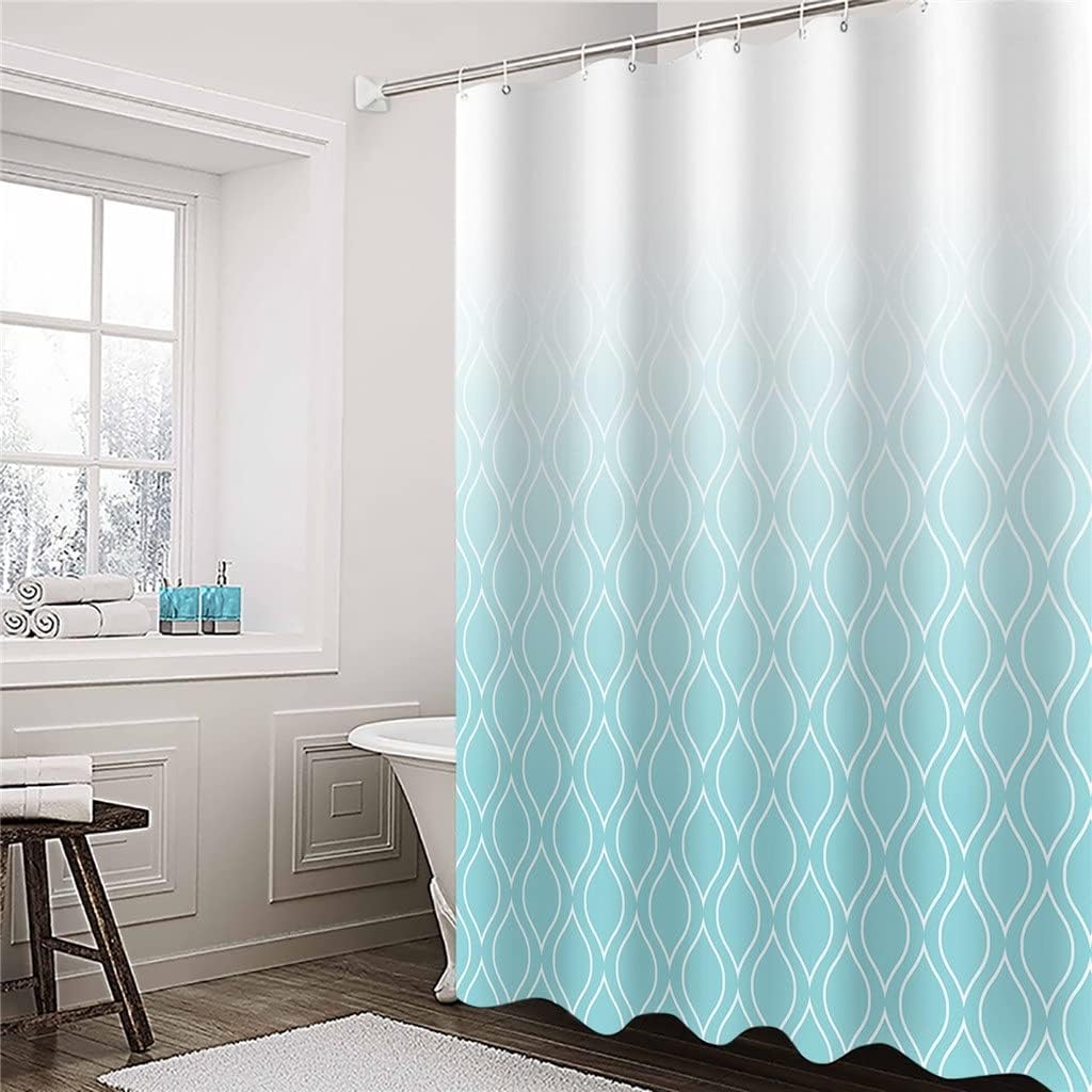 Moroccan Gradient Shower Curtains Waterproof Polyester Bath Curtain Bathroom Decor(168x183cm)