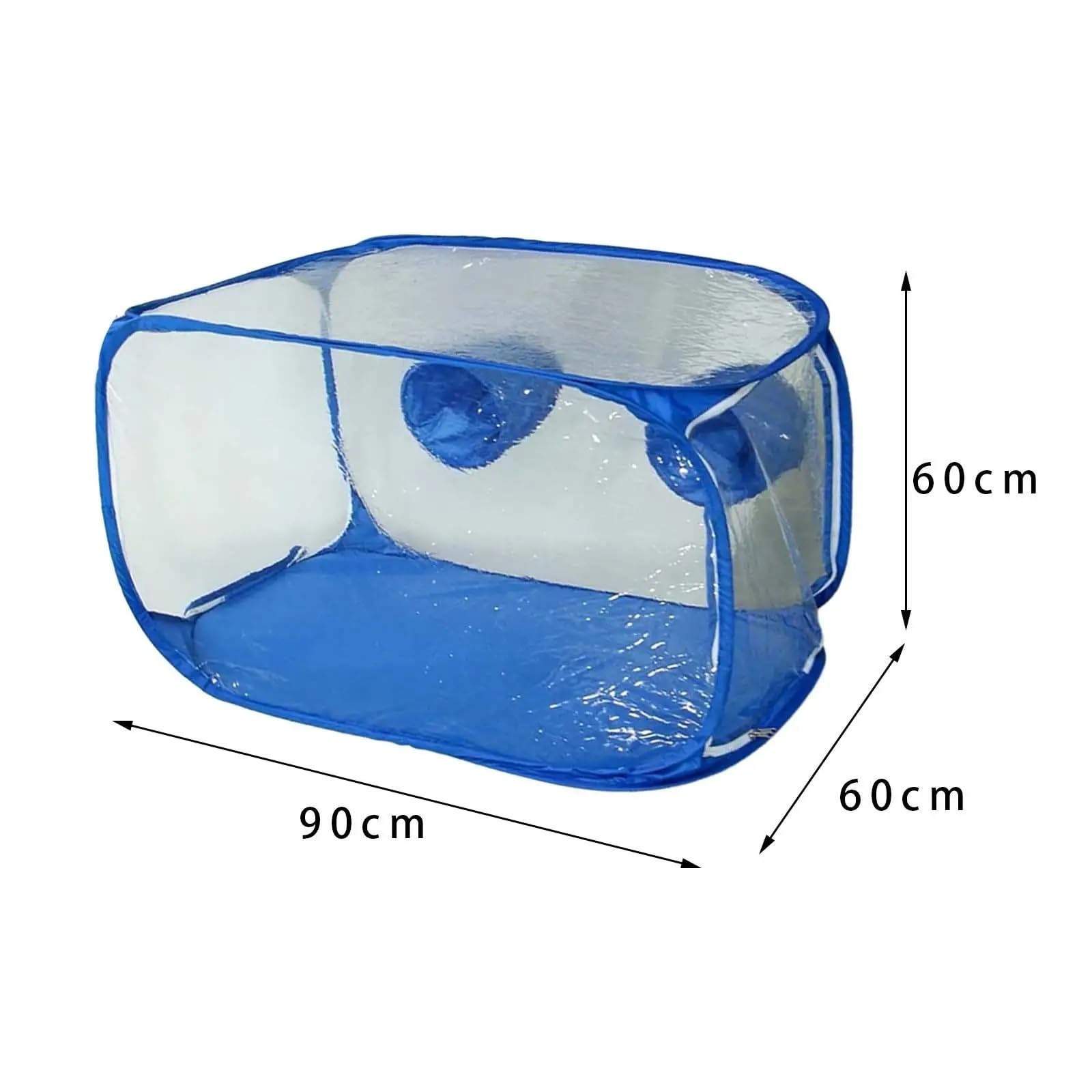 GewäChshaus Treibhaus Tomatenhaus Mini-Gewächshaus, einfach zu bedienen, Faltbarer Wachstumstopf for Dächer, Gemüsegarten(Blue)