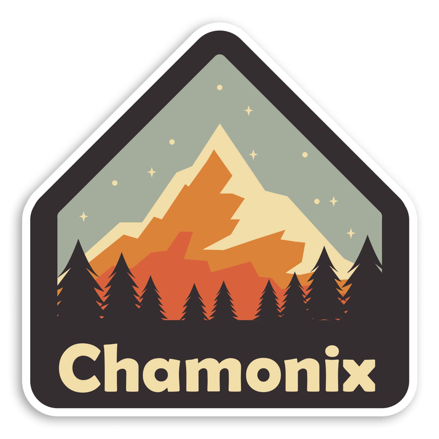 2 x 10cm Chamonix France Vinyl Stickers - Ski Resort Luggage Sticker #31799 (10cm Wide)