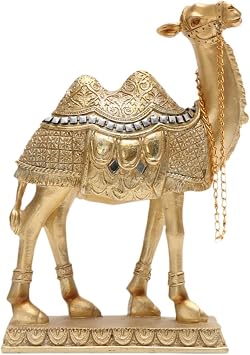 Camel Statue Resin Camel Figurines Animal Tabletop Ornament Animal Sculpture for Table Bedroom Bookshelf Home Decoration - A
