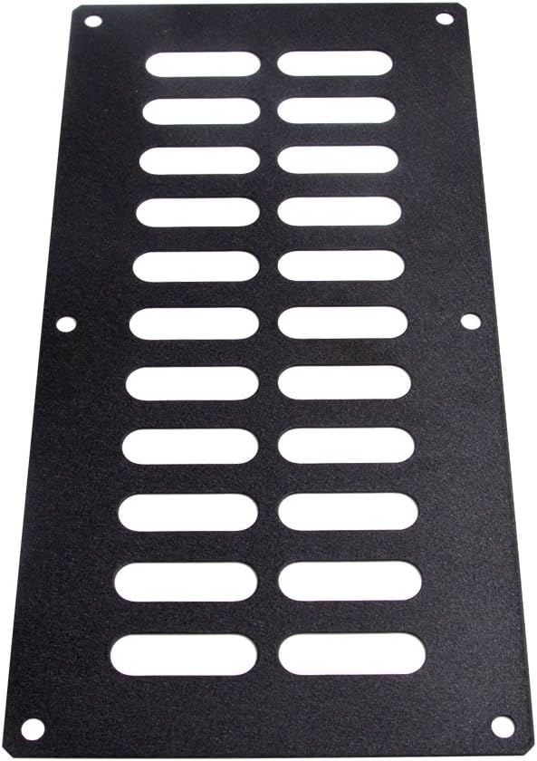 Stanbroil 2 Pcs Fire Pit Slotted Venting Panel Kit, 5 13/16" x 11 3/8", Black Steel (Pack of 2)