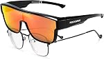 ROCKBROS Lunettes de soleil polarisés 100% UV400 Protection pour les hommes femmes,Enveloppez autour des lunettes de soleil pour conduire le vélo