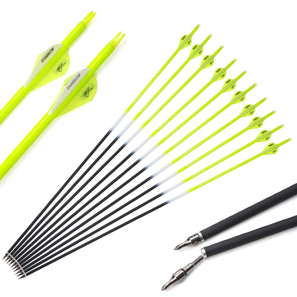 Frecce Per Tiro Con L'arco In Carbonio Da 30 Pollici Spine 500 Con - Foto 9