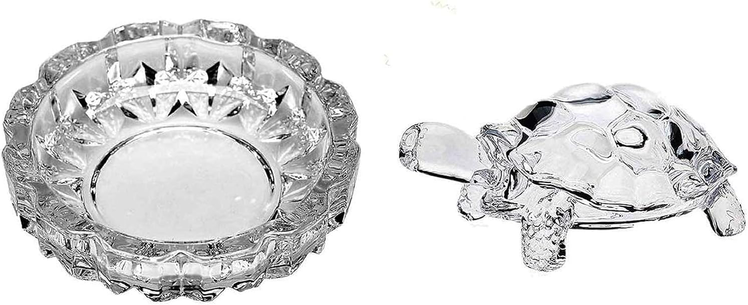 Crystal for Good Luck for Home for Home Turtle Kachua Showpiece for Decoration Fengshui and Best Gift Item for Office Diwali Pooja Item Deepawali Pooja Item Pack of 1