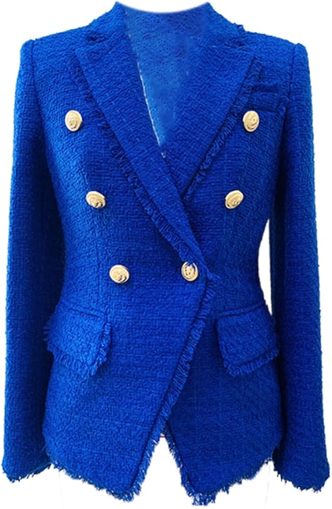 BLUELEA ブルレア Double button tweed jacket Bluelea ブルレアDouble Button Tweed Jacket