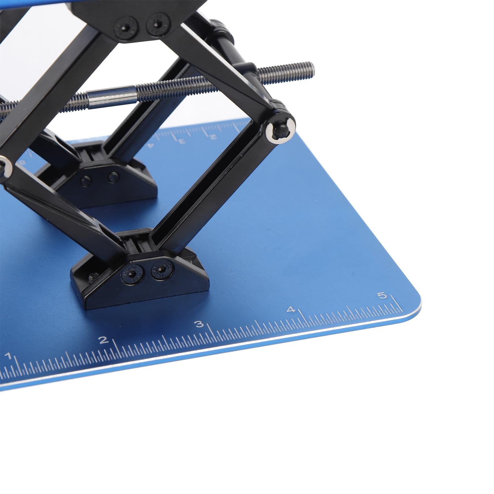 Stojak roboczy do samochodów RC Obrotowa stacja robocza z regulacją wysokości Stabilne podparcie Platforma podnosząca dla modeli samochodów RC w skali 1:8 i 1:10 Symulacja (Niebieski)