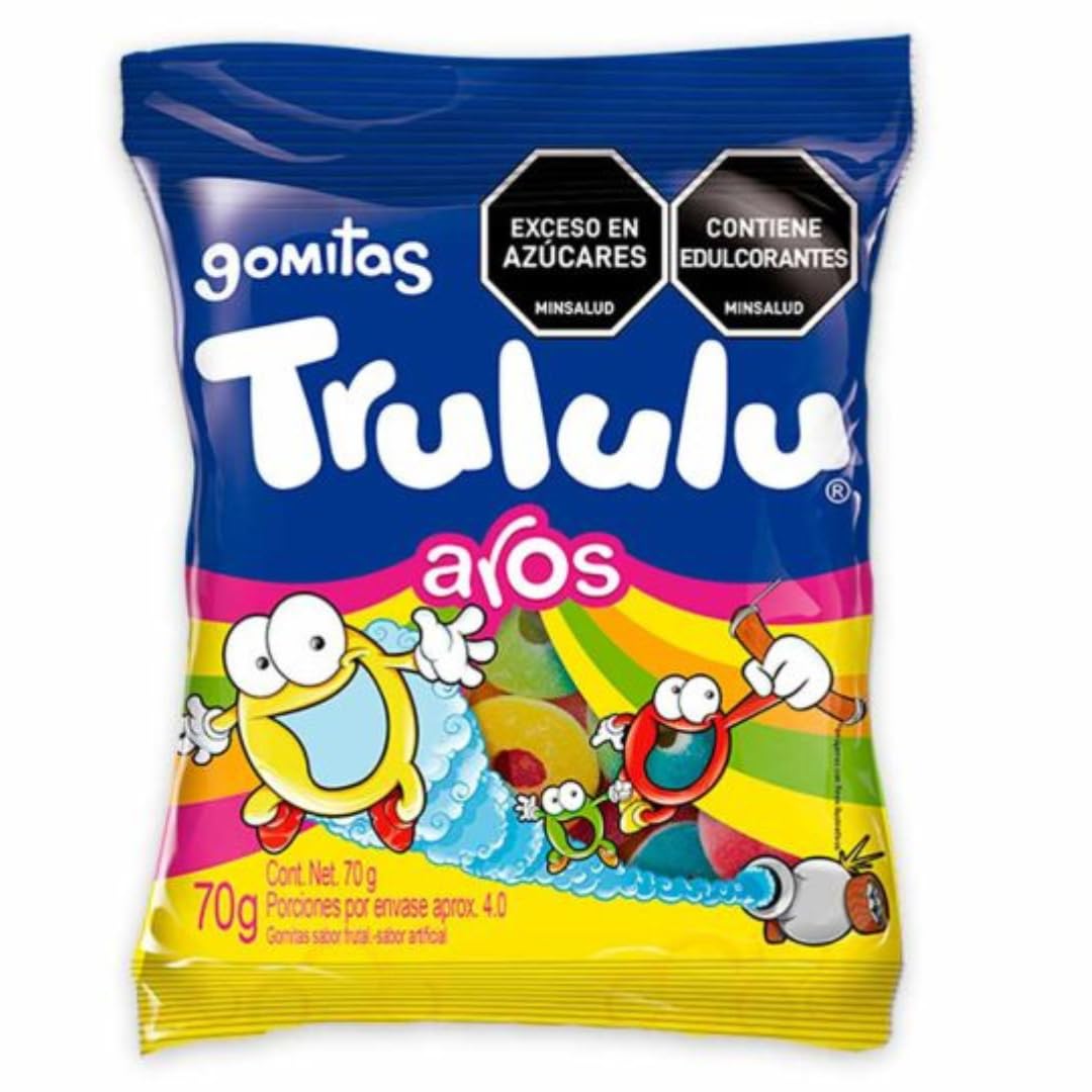 Gomitas Trululu - 70g (2.48 oz). 12 Pack - Imported from Colombia (12 Pack, Oro)