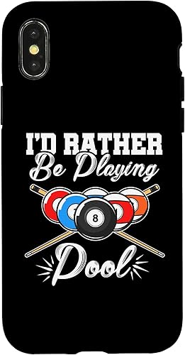 Miniatura 7 de Funda para iPhone 12 Pro Max Id Rather Be Playing Billards Pool Player Snooker de 8 bolas