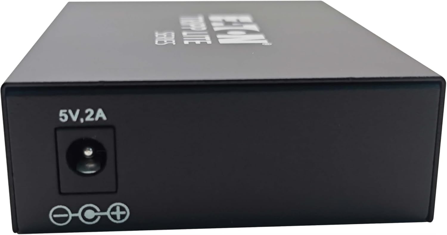 Eaton Tripp Lite series Multimode to Singlemode Fiber Optic Converter Extender, 100 Mbps, SC Duplex Ports, 1310nm Compatible, MMF to SMF, OM3, Up to 60km / 37.3 miles, 2-Year Warranty (N784-MDC-6SCSC)