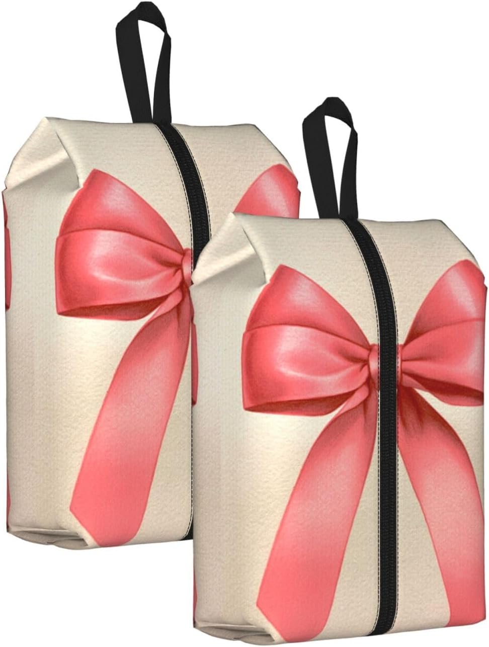 Pink Bow Simple Shoe Bag 2 Pack