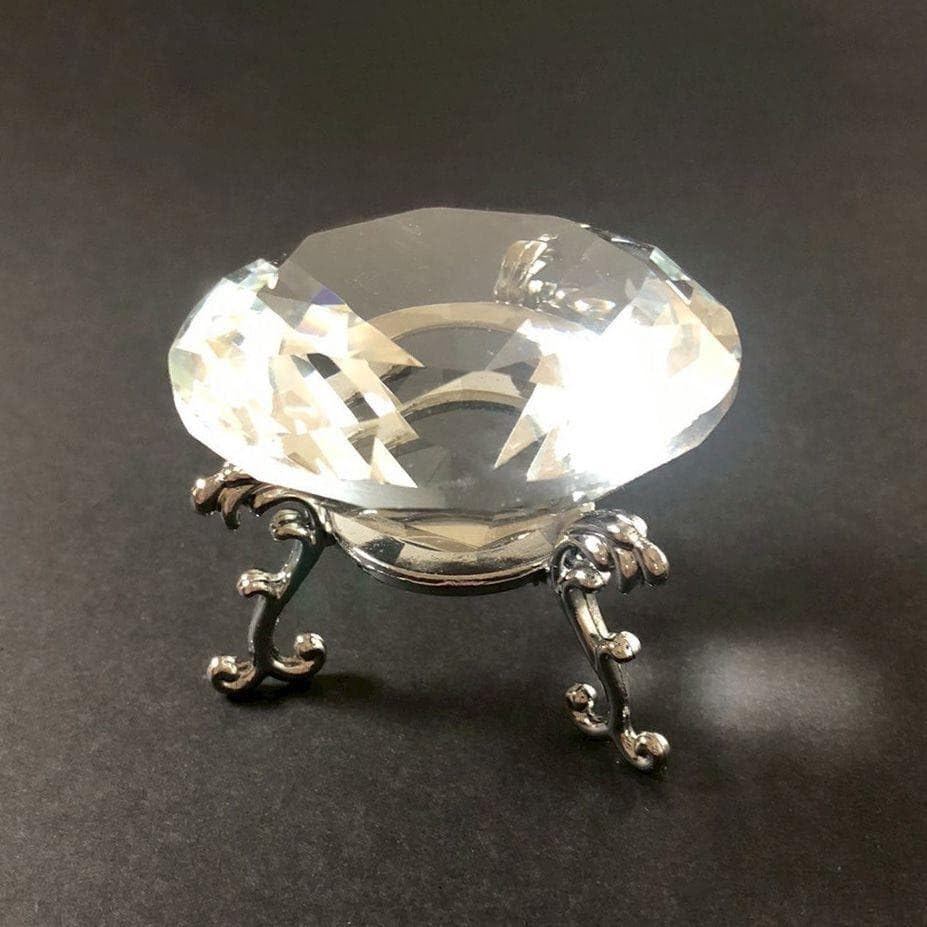 Amazon.co.jp: クリスタル ダイヤモンド 台座 ガラス宝石インテリア