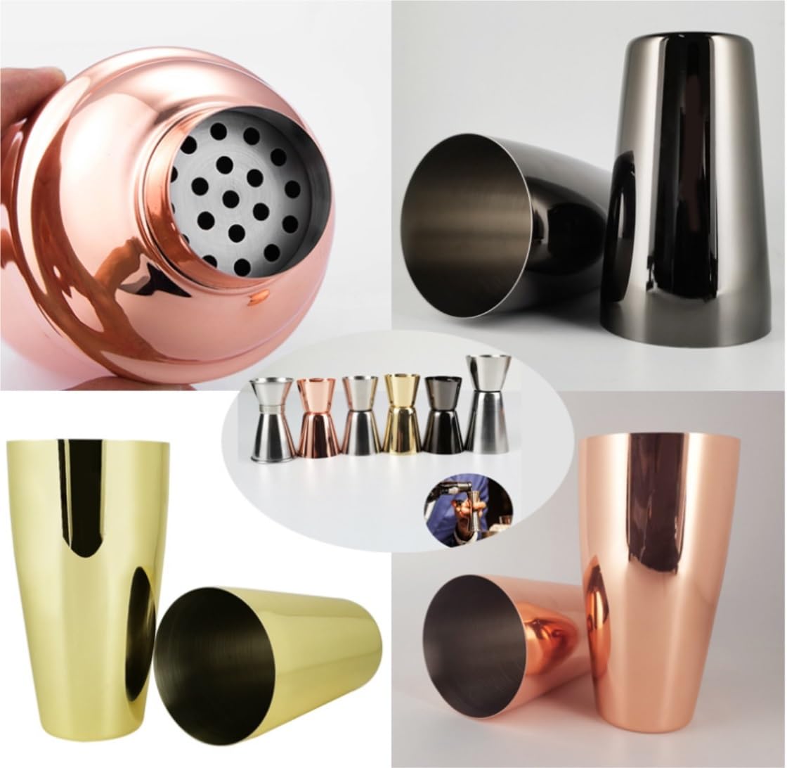 Juego de Cocktail Shaker Herramientas De Barra De Coctelera De Acero Inoxidable De 13 Piezas con Soporte Kit De Coctelería Juego De Coctelera Coctelera Profesional Herramientas (Color : A, Size : 13