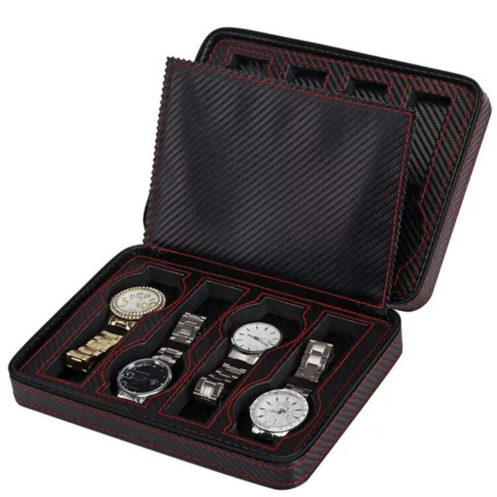 Caja de 8 Ranuras para Hombres y Mujeres, Caja de Reloj, colección de Relojes, Caja de Almacenamiento, Vitrina de joyería