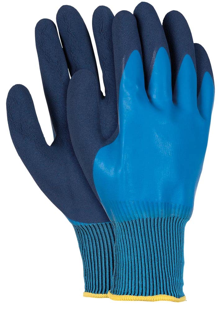 Ogrifox OX-DEEPON Guanti in lattice, Guanti protettivi, Guanti da lavoro, Guanti da giardinaggio Ox.11.458, Blu navy, Taglia 7, 72 paia