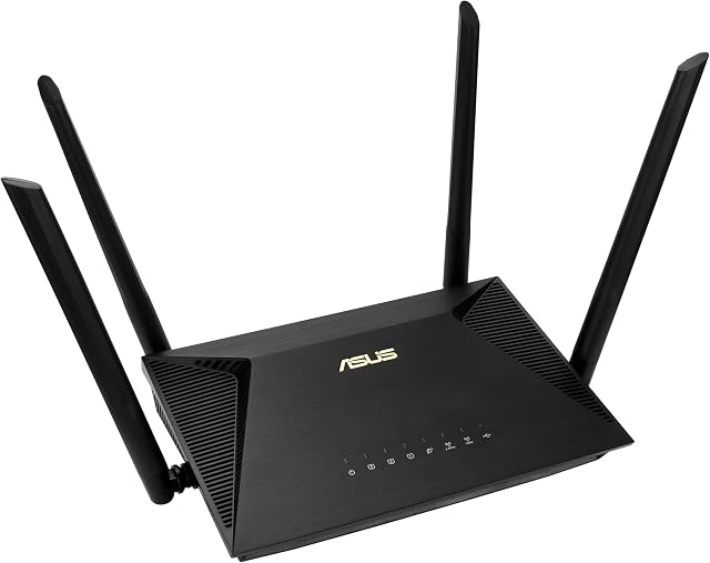 ASUS RT-AX53U Wireless Router - WiFi 6 - AX1800. Dual Band WiFi 6 (802.11ax) Router supporting MU-MIMO and OFDMA technology,Black