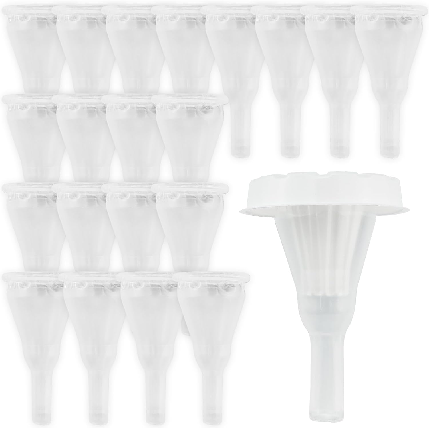 20 Silicone Condom Catheters, Self-Sealing Set, Gel Extended Adhesive Condom External Catheters, Day and Night Use, Quick and Easy Drainage, No Backflow, No Leakage + Sticky (+Sticky/32mm/1.26inch)