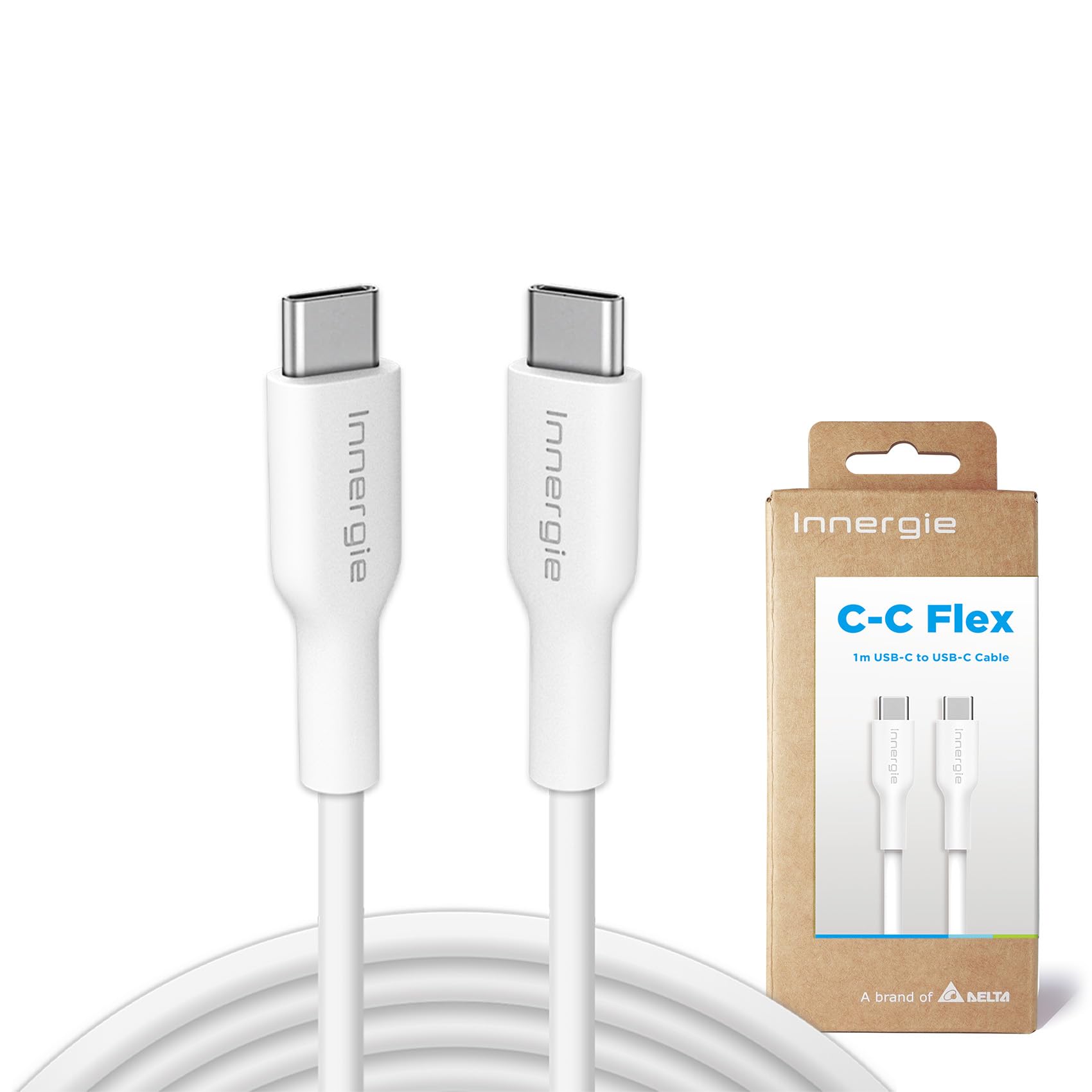 Innergie 240W 3.3ft USB C to USB C Cable PD 3.1 Fast Charging Type C Charger Cord Ultra Flexible Silicone Durable for MacBook Pro, iPad, Samsung