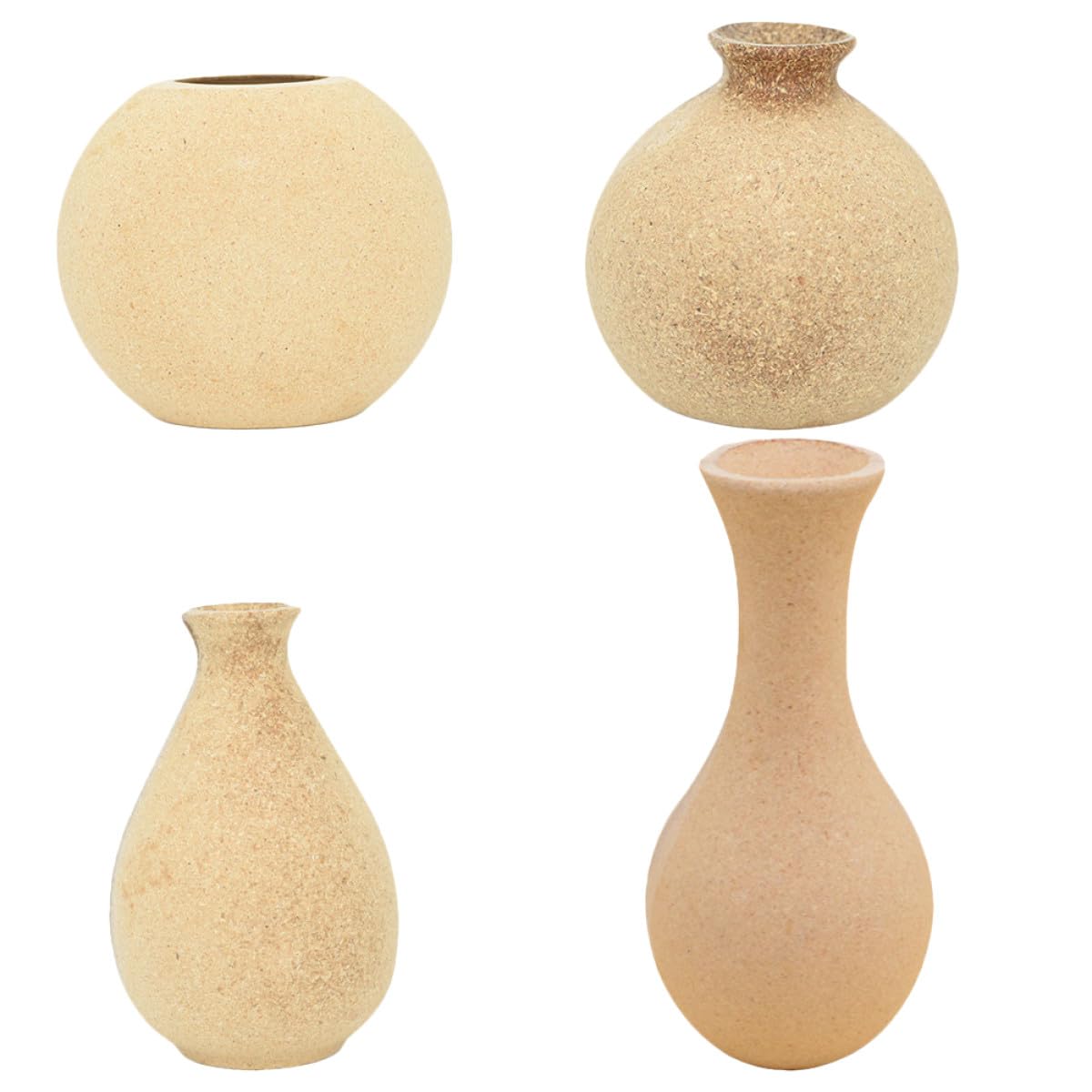 Lot de 4 vases en bois DIY pour décoration intérieure créative et personnalisation