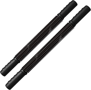 Power Twister Flex Bar Combo Complete Upper Body Workout Set (45-100 LBS & 55-120 LBS) for Strength and Muscle Building