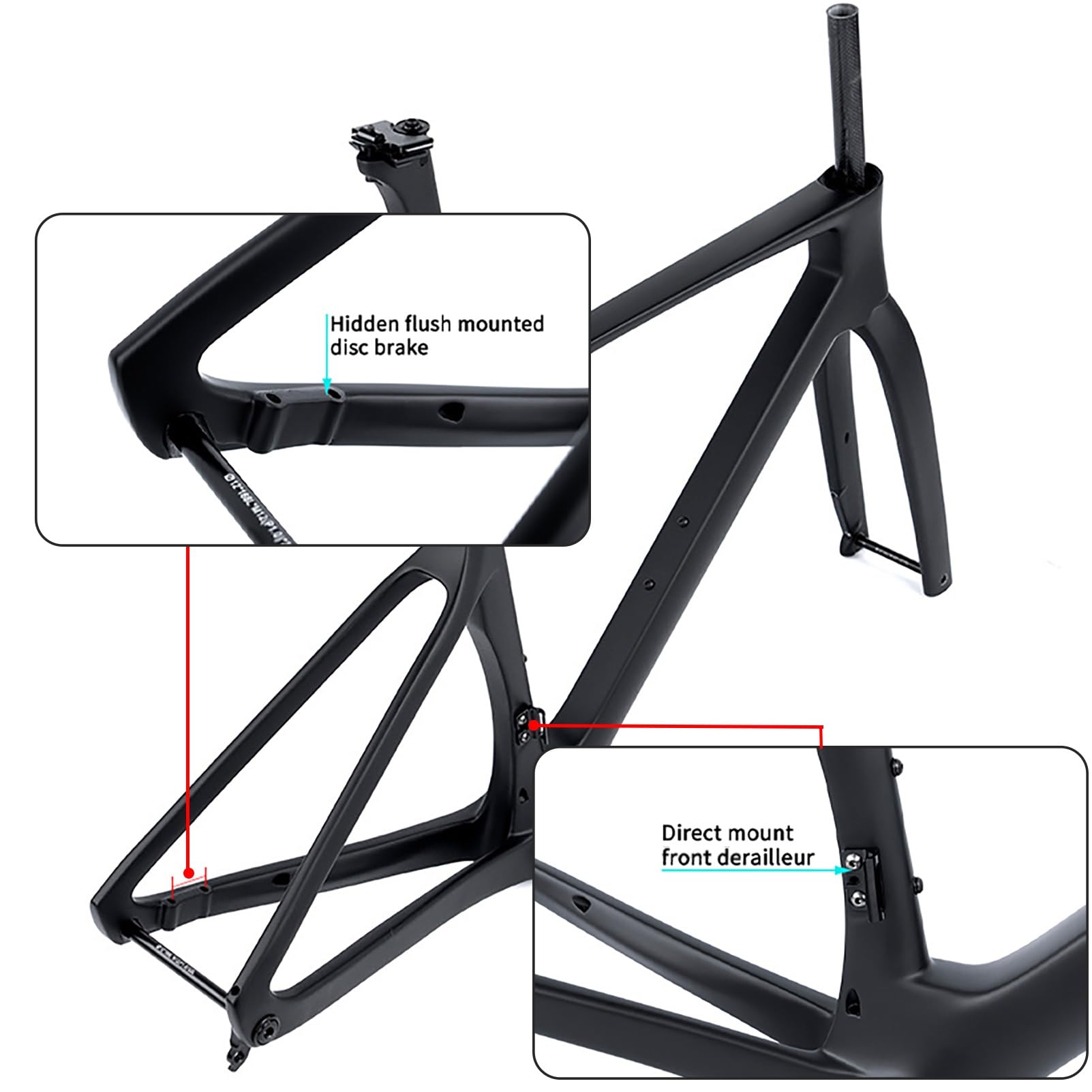 Amazon.co.jp: 700C ロードバイク フレームセット 43cm 46cm