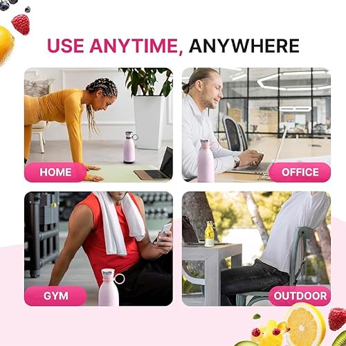 Miniatura 6 de Juiceit - Batidora portátil Appreciarel Mini licuadora portátil para batidos de frutas y batidos, 12 onzas, recargable, minicarbonato personal de