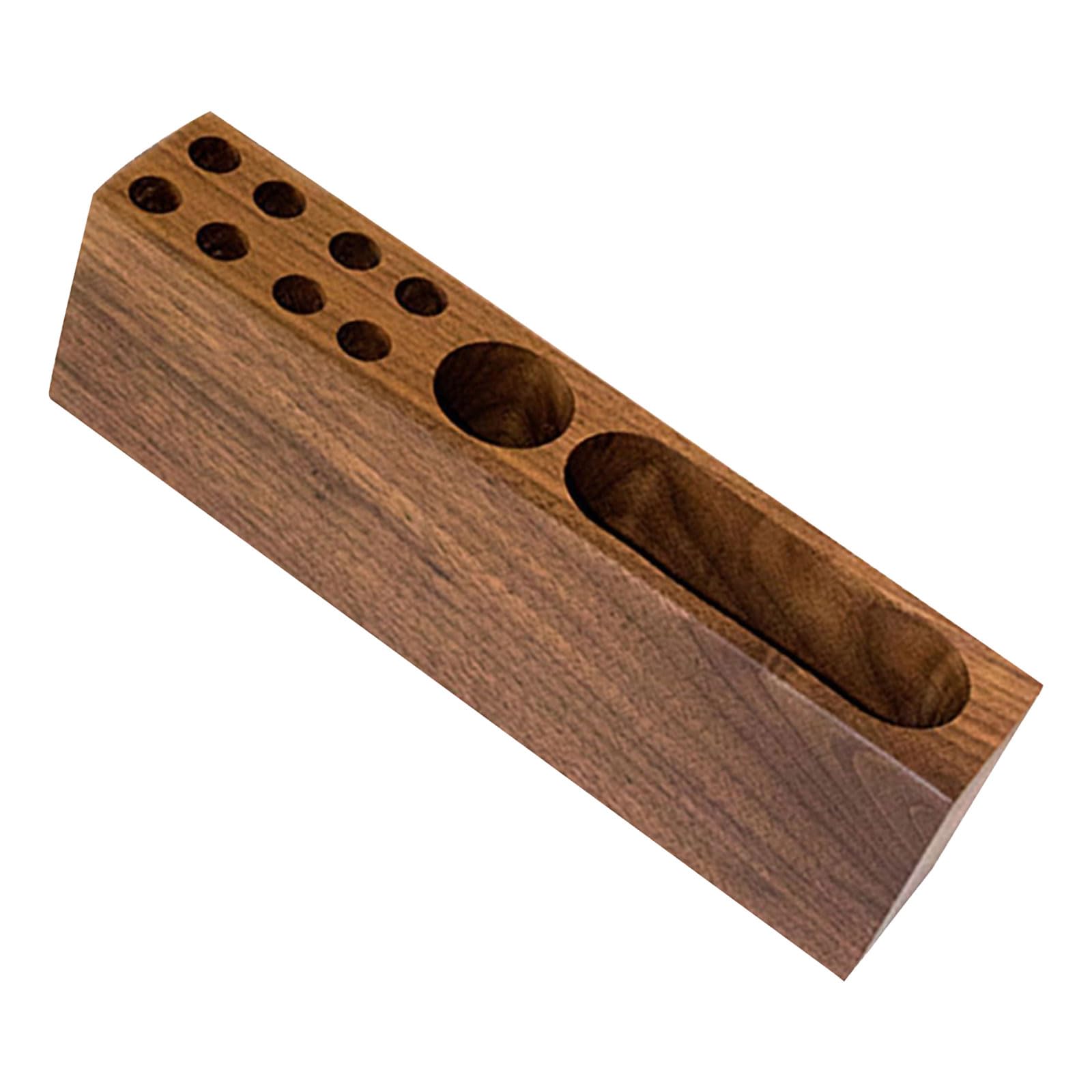 Hsioluted Multipurpose Card and Pen Stand Wood Organiser Box for Home or Desk Pen Owner for Desk