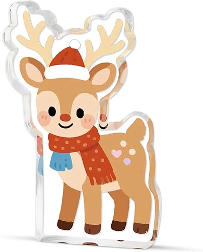 Miniatura 9 de Decoración de mesa de Navidad, decoración de Papá Noel, decoración de invierno para oficina, placa acrílica para escritorio, oficina, trabajo,