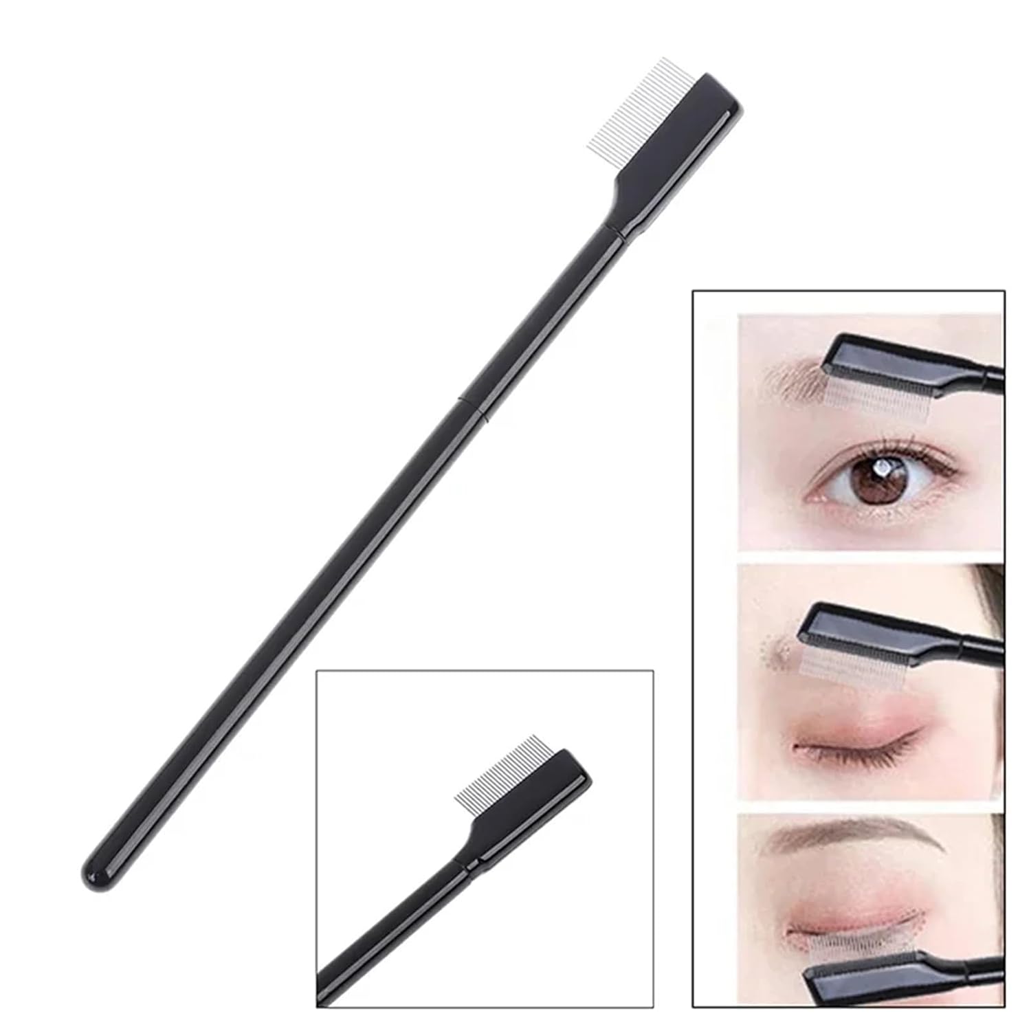 Eyelash Comb Metal Eyelash Separator Tool 10 Pcs Steel Eyebrow Eyelash Comb Extension Brush Metal Makeup Brushes Tool