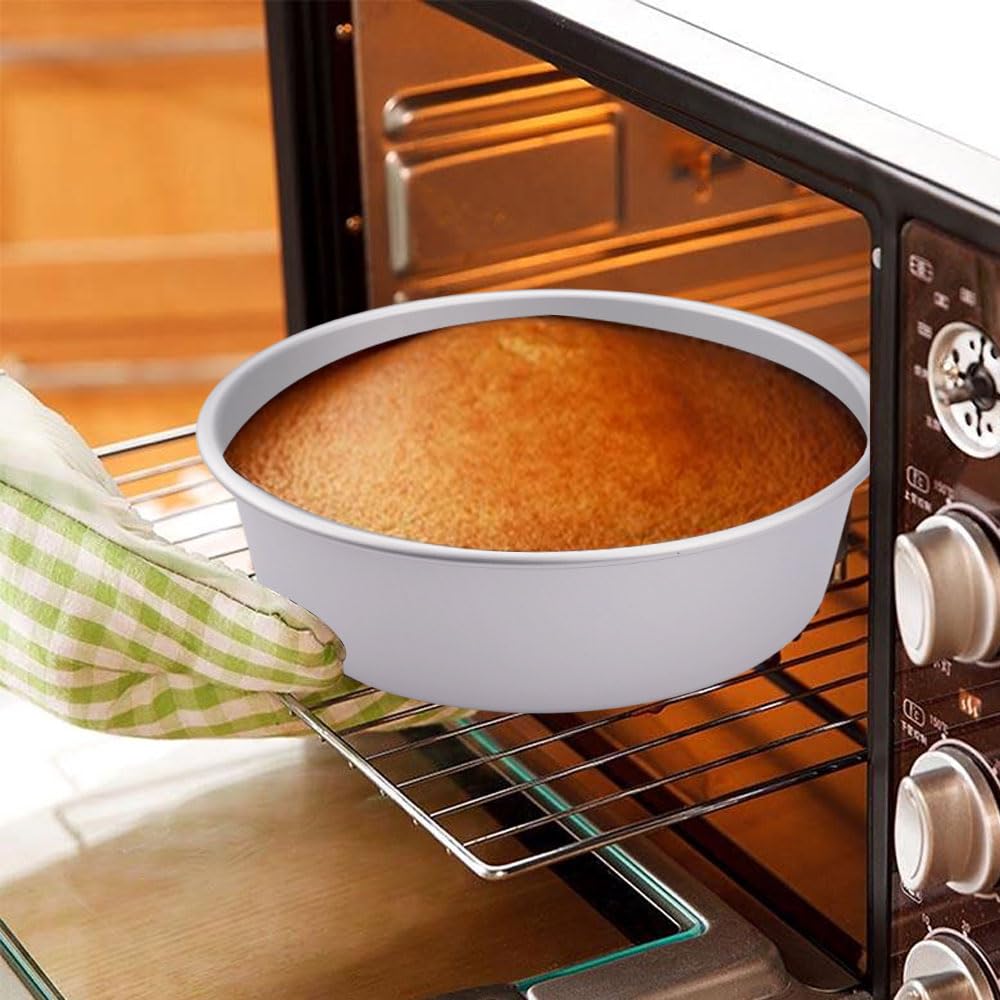 2 Teglie Rotonde Da 15,2 Cm In Alluminio Antiaderente, Fondo Fesso Rimovibile, Altezza 7,6 Cm – Per Torte, Cheesecake, Flan, Pizza, Regalo Per Pasticceri - 4