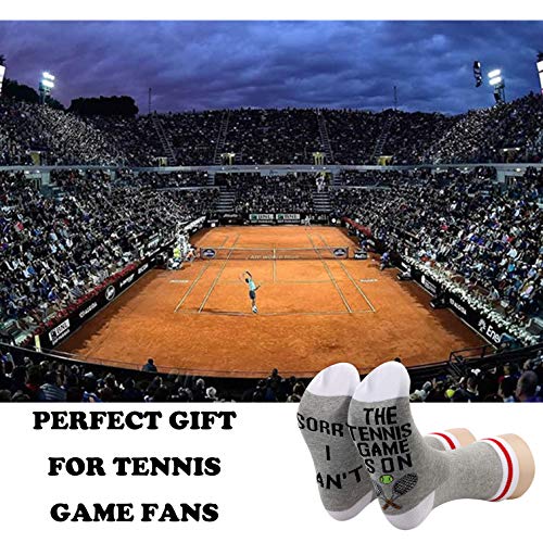 2PAIRS Novelty Tennis Lover Socks Sorry I Can't The Tennis Game Is On Great Gift For Tennis Fans Tennis Player4