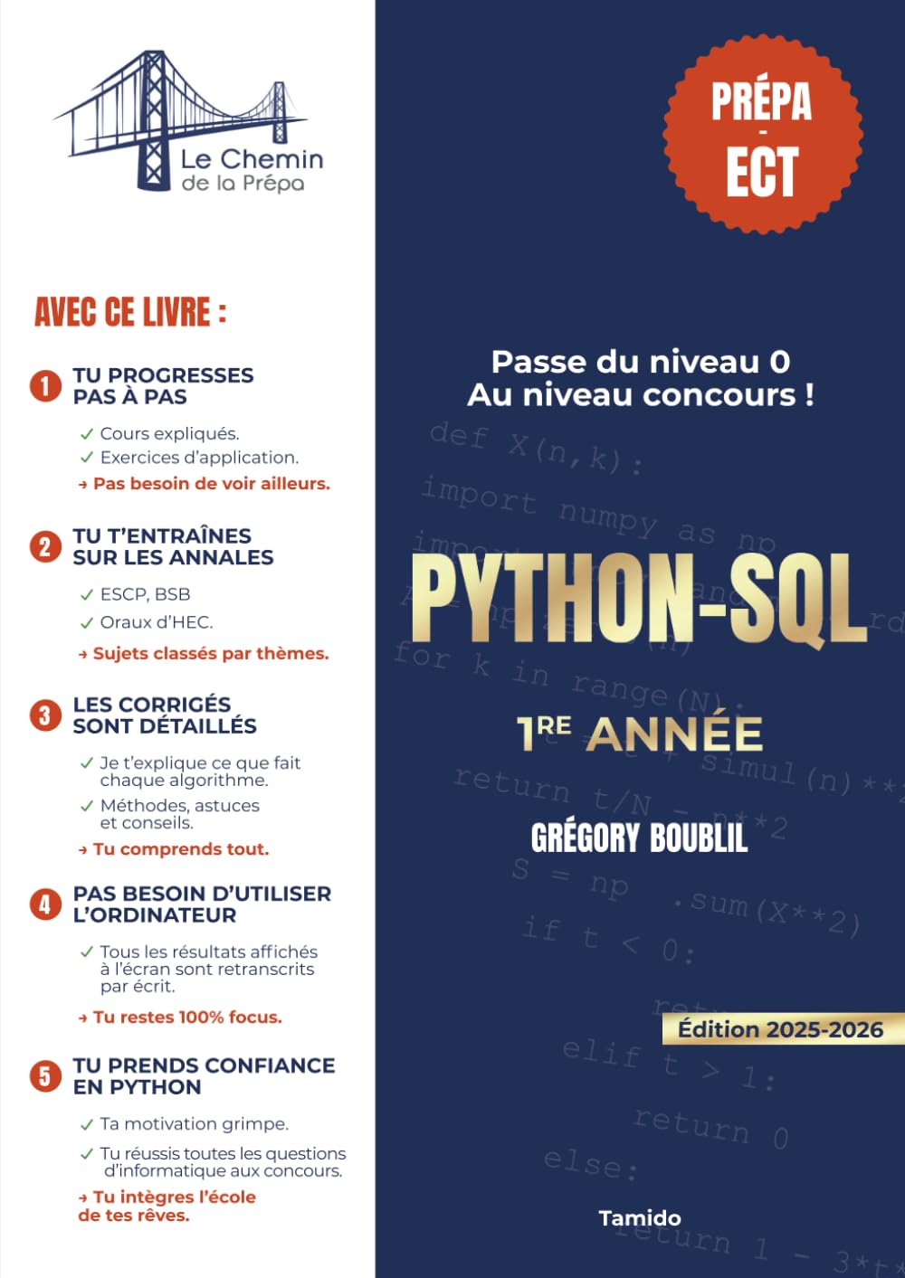 Python-SQL prépa ECT 1ère année: Passe du niveau 0 au niveau concours !