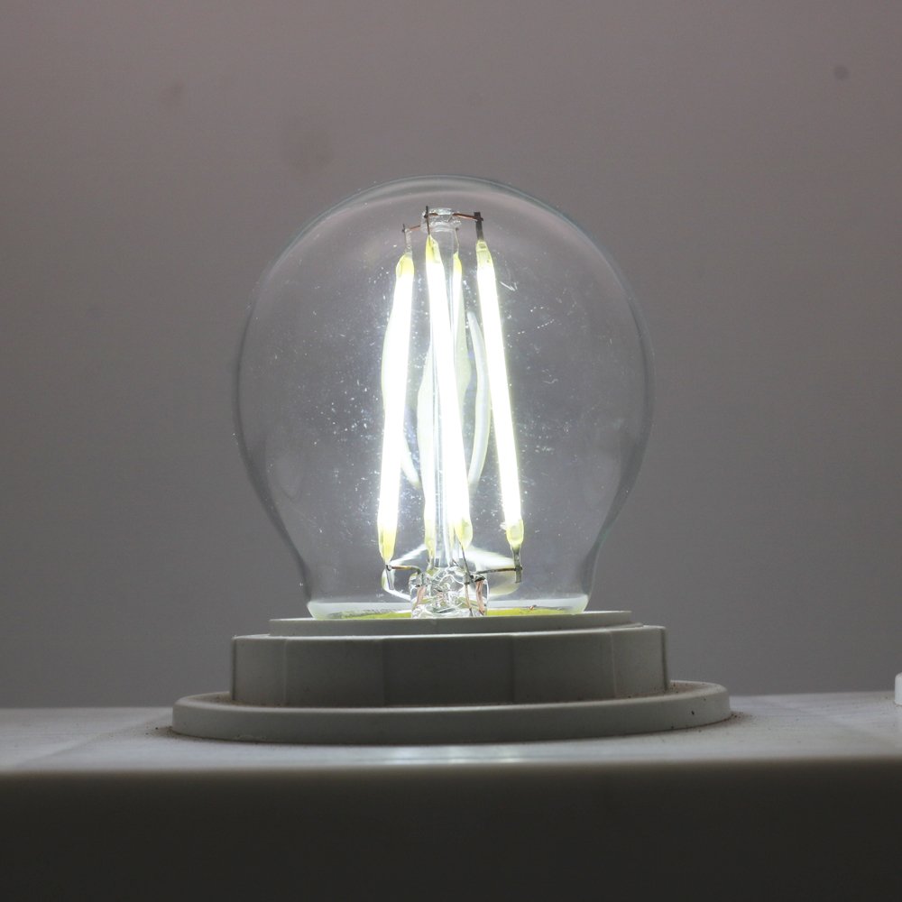 Mengjay 20 x żarówka LED E27 G45 4 W G45, retro żarówka Edisona G45 zimna biel 6500 K, AC 220-240 V