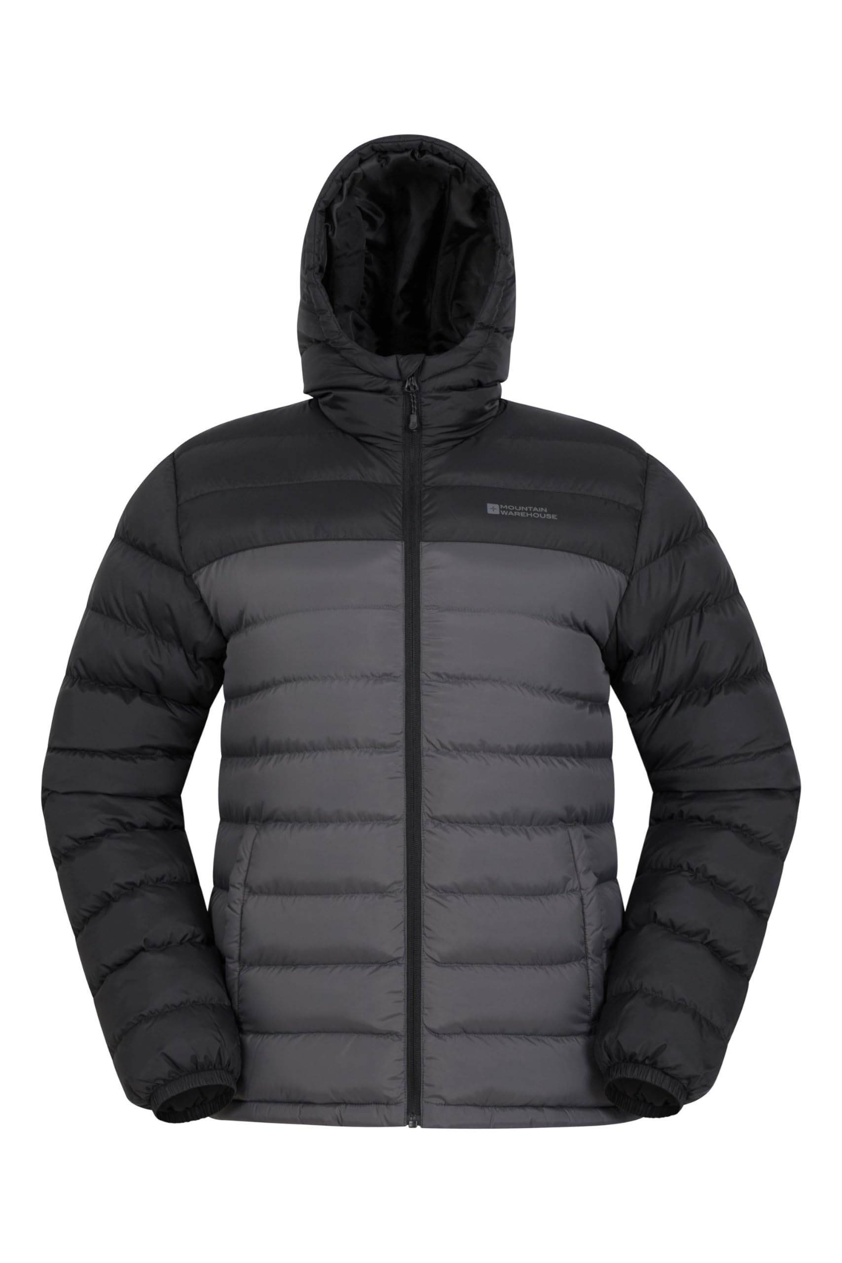 Mountain Warehouse Men's Medium Grey Season Padded Jacket - Water Resistant Puffer Coat, Lightweight, Lab Tested To -30C, Microfibre Filler - Spring Summer, Travelling, Walking Xxs