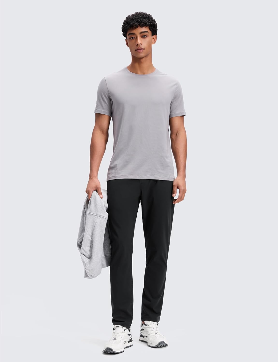 CRZ YOGA 4-Way Stretch Athletic Pants for Men 30" - Workout Lounge Casual Work Jogger with Zip Pocket - Image 4