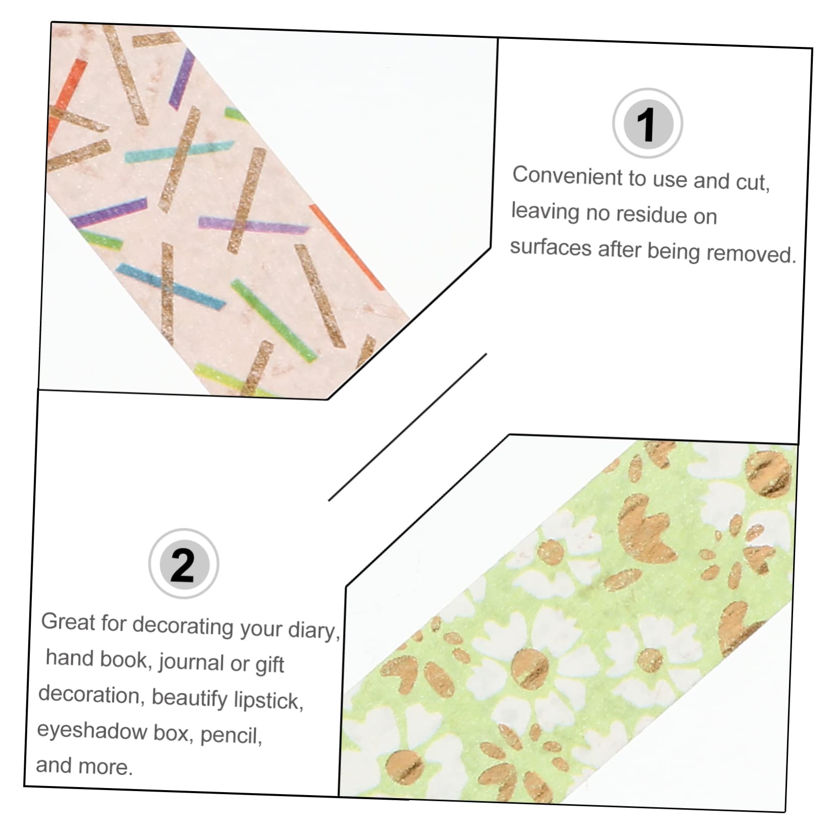 COHEALI 36 Di Nastri Washi Decorativi Per Scrapbooking Adesivi Facili Da Staccare Set Di Nastri Per Quaderni