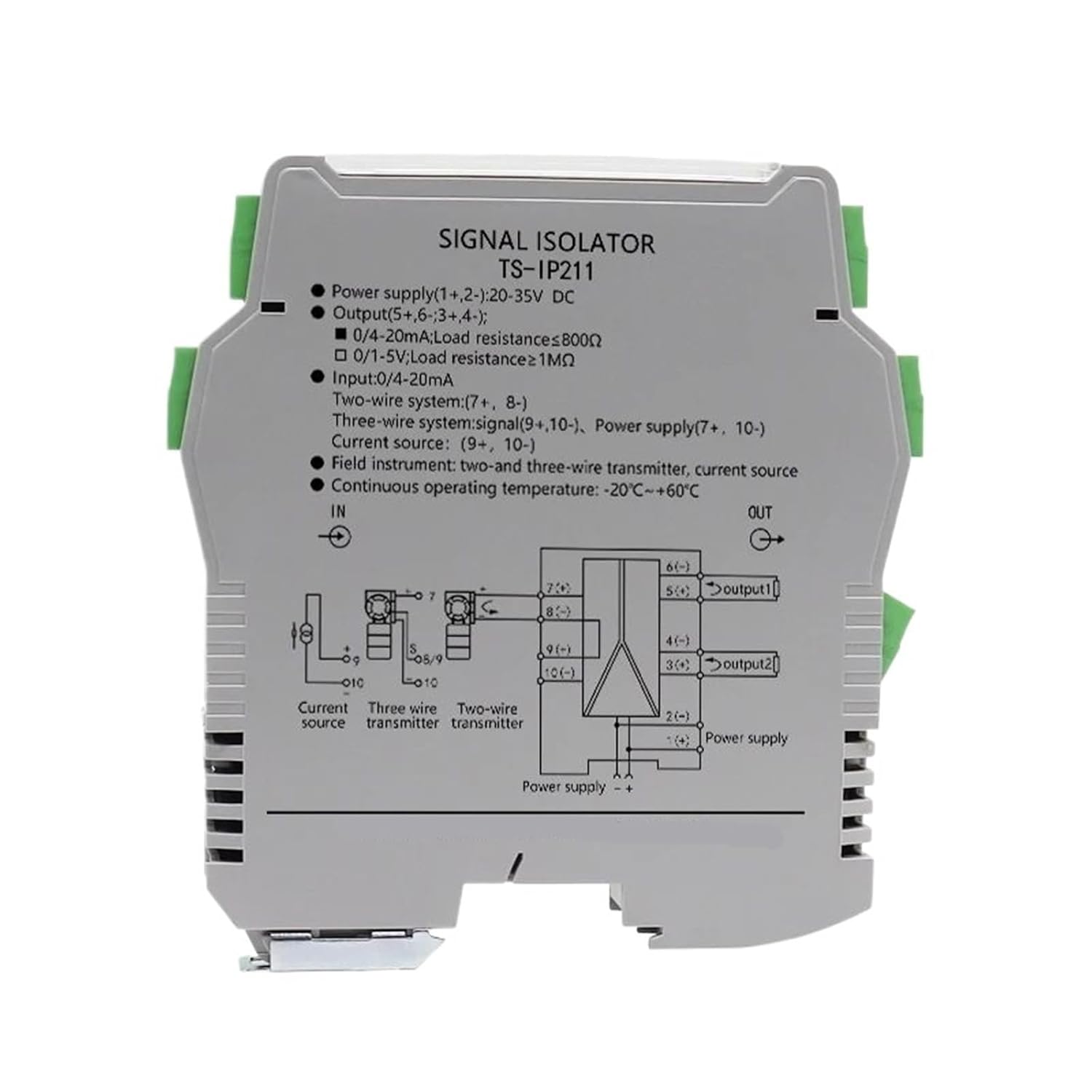 Strong Isolation 4-20mA Converter Signal Isolation Dc to Dc Current Voltage Signal Isolator Converter