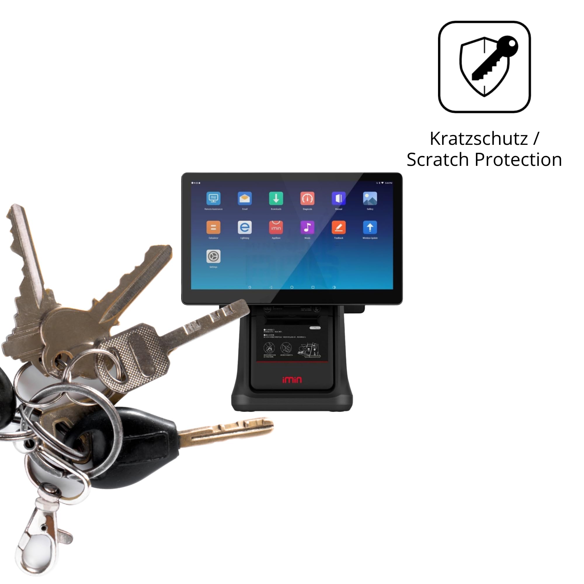 dipos 2x Protector de Pantalla claro para IMIN D4 / Pro D4-503 D4-505