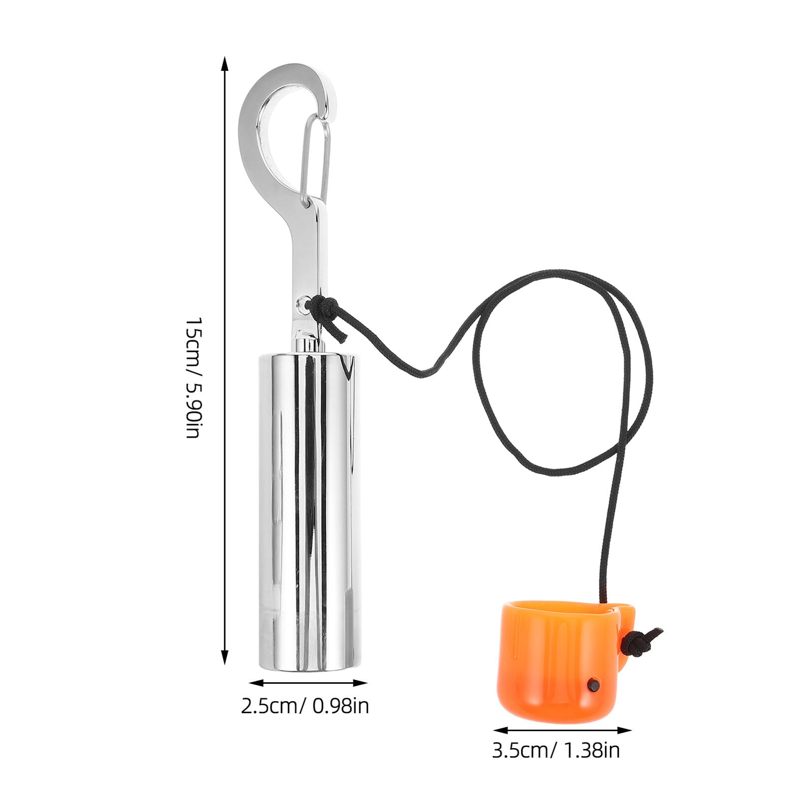 Scuba Signal Rassel mit Clip Tauchen Unterwasser Glocke Rassel Stick Ergonomisch rutschfest Kompakt Leicht für Sichere Tauchkommunikation und Zuverlässige Signale