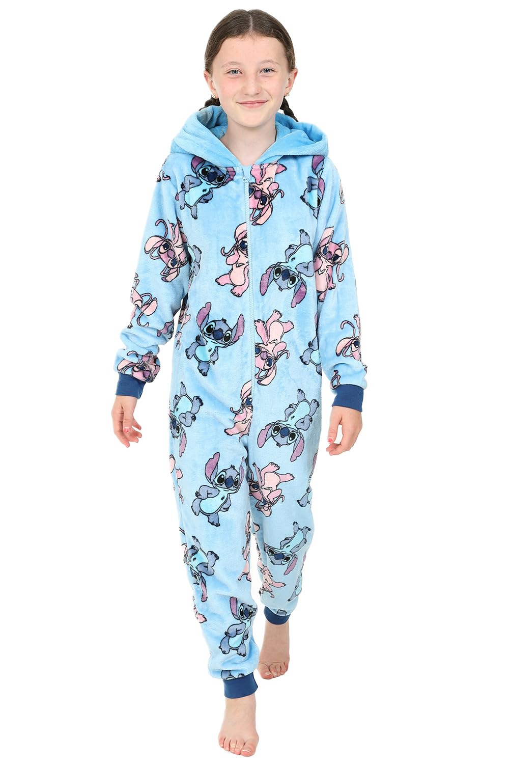 Disney Lilo and Stitch Stitch & Angel Grenouillère en polaire pour enfant Bleu