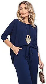 Conjunto Feminino Elegante Comfy – Calça e Blusa Confortável para Trabalho e Dia a Dia – Modelagem Solta e Moderna.