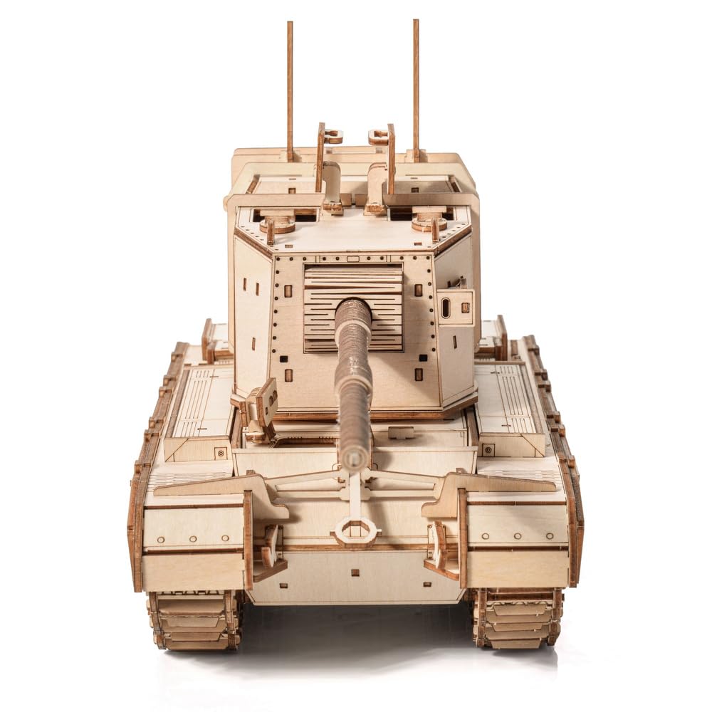 little story World of Tanks Panzer 3D Holzmodell – Panzerkampfwagen Offizielles Lizenzmodell zum Zusammenbauen - DYI Kriegsmaschine Lernspielzeug Bausatz für Kinder Holz Kampfpanzer 3D-Puzzle (FV4005)