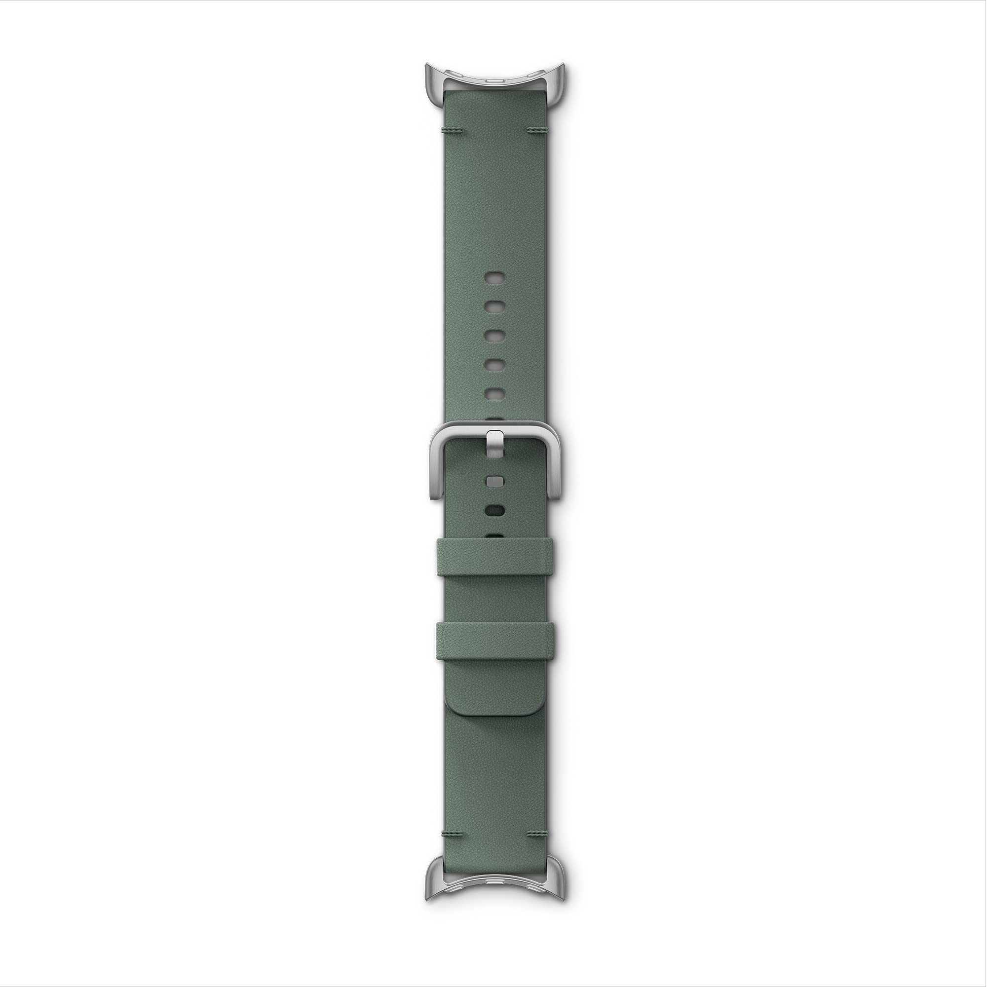 Google Pixel Watch Handgefertigtes Lederarmband – Green, klein