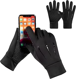 1 par de guantes para pantalla táctil, guantes para correr, forro polar, guantes cálidos a prueba de viento, guantes deportivos para hombre y mujer, guantes térmicos, guantes de ciclismo