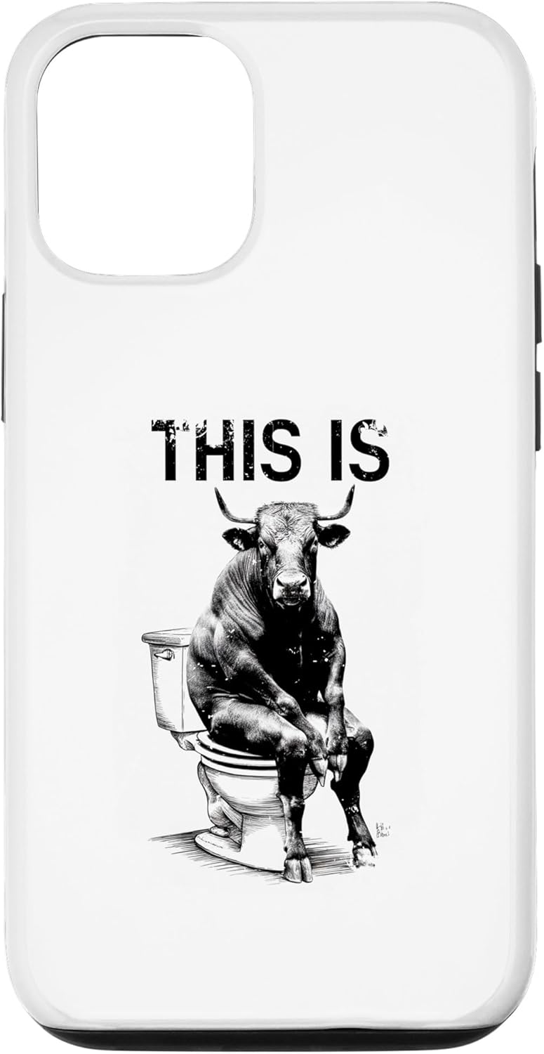 iPhone 15 Cow Bull Poop Funny Dad Joke Sarcastic Party