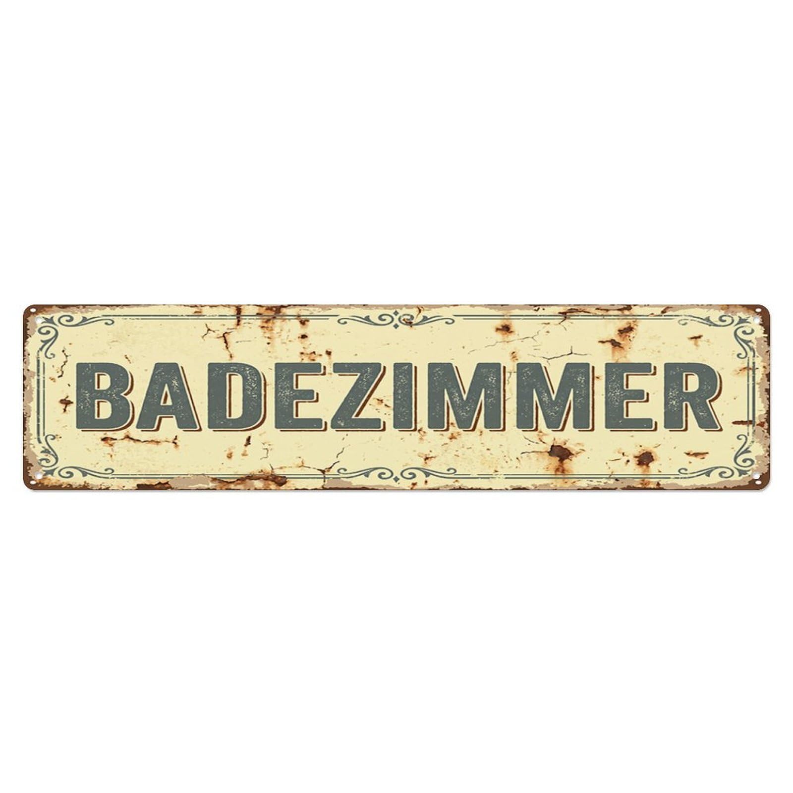 Shabby Nostalgic Biergarten Restroom Toilet(WC) Door Metal Tin Skinny Sign Plaque Wall Decor for Cafe, Club Bar, Office, Home Garden Metal Poster 4x16Inch