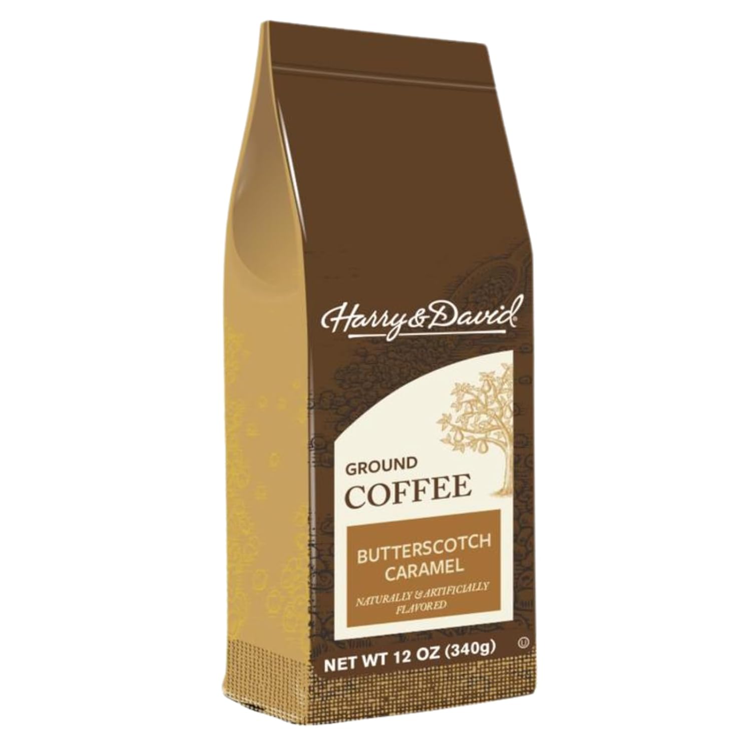 Harry & David Butterscotch Caramel Flavored Ground 100% Arabica Coffee - 12 Ounce (Pack of 2)