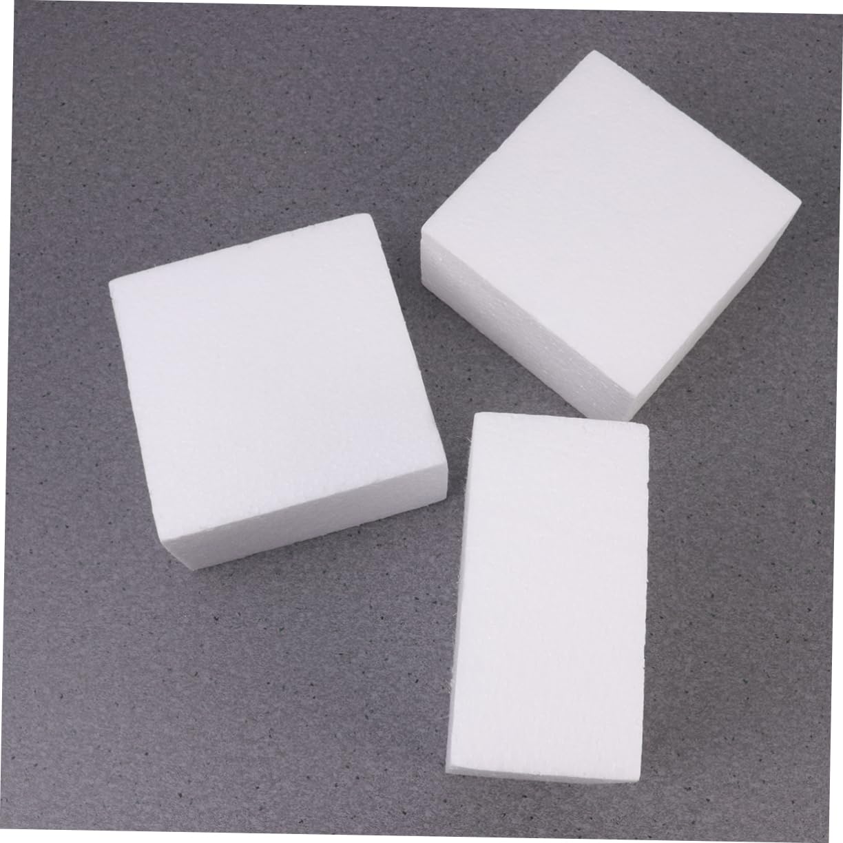 Veemoon 24pièces Moule Fondant Carré DIY Briques pour Création Gâteaux Surfaces Vierges Poncées Peintes Base Centre Table avec Piques Fleurs